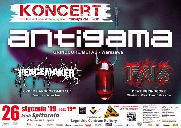 Koncert ANTiGAMA / FAM / Peacemaker