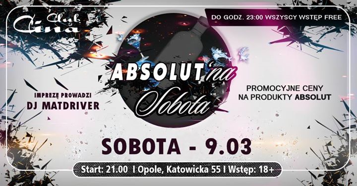 ABSOLUT'na sobota - 9.03 - promocja produktowa Absolut