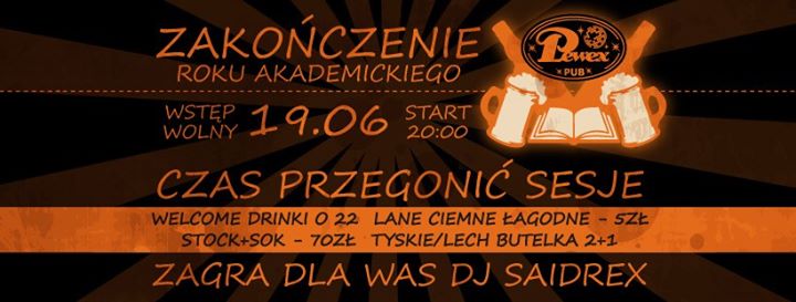 Zakończenie roku akademickiego w Pewex Pub!
