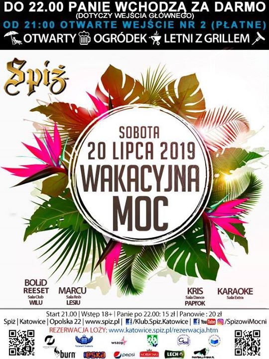 Wakacyjna Moc - sobota 20 lipca 2019