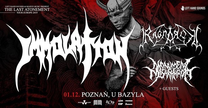 Immolation, Ragnarok, Monument of Misanthropy - 1 XII, Poznań