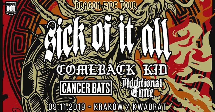 Sick Of It All + Comeback Kid, Cancer Bats / 9 XI / Kraków
