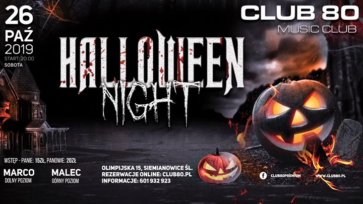 Halloween Night // Sobota 26.10 - Club 80