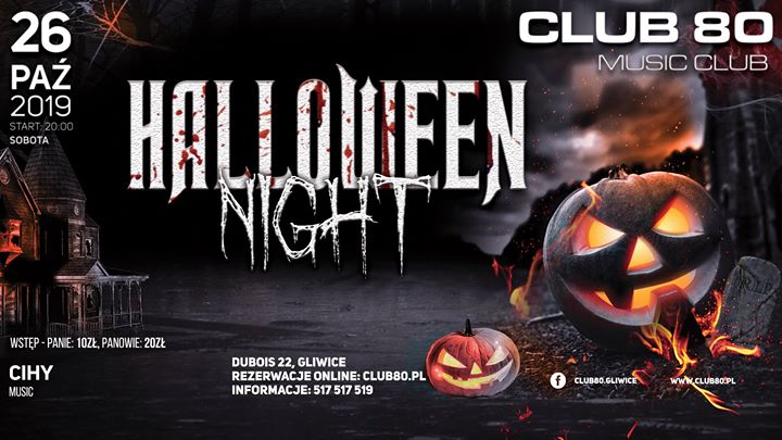 Halloween Night // Sobota 26.10 - Club 80