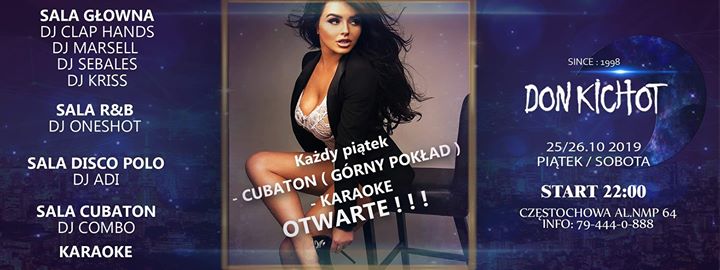 We Love DonKichot - Piątek & Sobota 25/26.10 Start 22:00