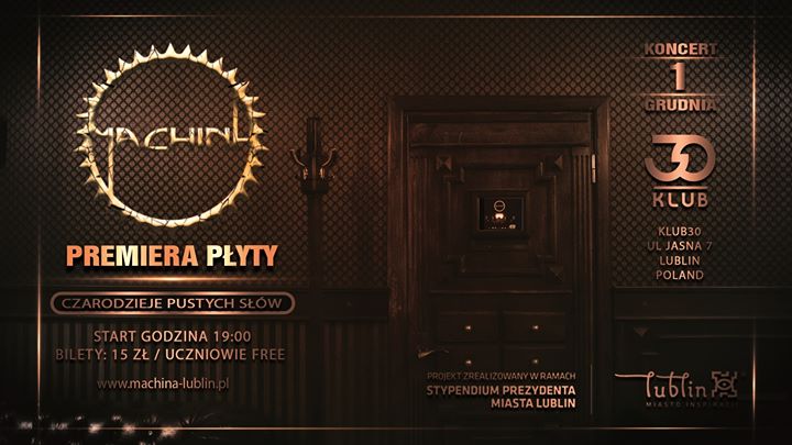 Koncert Machiny - Premiera debiutanckiej płyty /01.12/