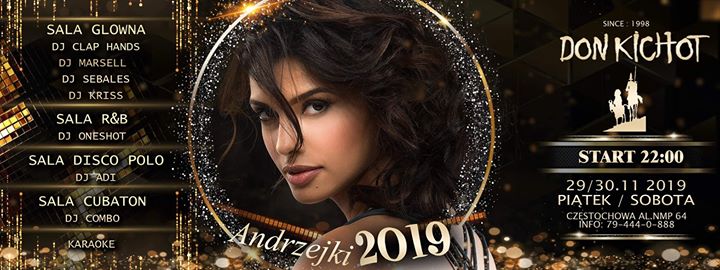 Andrzejki 2019 - 29.30-11.2019 piątek & sobota DonKichot