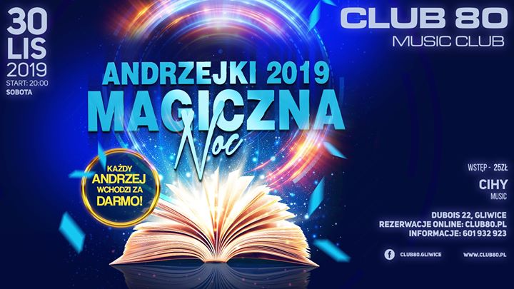 Andrzejki 2019 - Magiczna Noc // Sobota 30.11 - Club 80