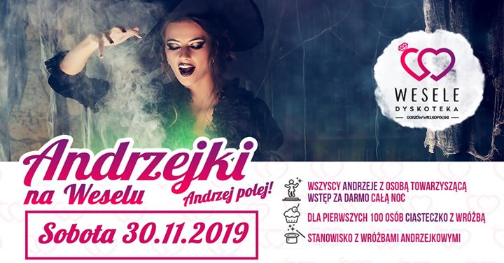 Weselne Andrzejki - Wszyscy Andrzeje Wchodzą za Darmo!