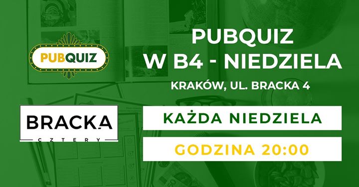 PubQuiz w B4 - niedziela!