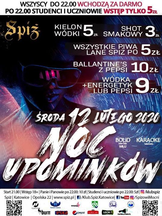 Noc Upominków - środa 12 lutego 2020