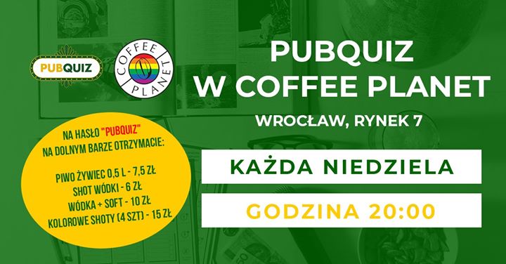 PubQuiz w Coffee Planet!
